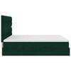 vidaXL Cadre de lit ottoman avec matelas vert fonc&eacute; 200x200 cm velours