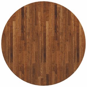 vidaXL Plateau de table &Oslash; 80 x 4 cm Rond Bois de ch&ecirc;ne massif