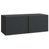 vidaXL Meuble TV mural 78,5 x 31 x 30 cm Noir Bois d'ing&eacute;nierie