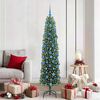 vidaXL Sapin de Noël artificiel Vert 180 cm PVC et acier et plastique