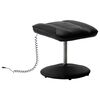 vidaXL Fauteuil de massage avec repose-pied noir similicuir
