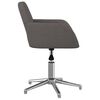 vidaXL Chaise pivotante de bureau Gris fonc&eacute; Tissu