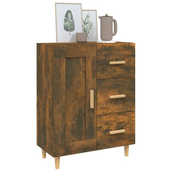 vidaXL Buffet Chêne fumé 69,5x34x90 cm Bois d'ingénierie