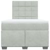 vidaXL Sommier à lattes de lit et matelas Gris clair 120x200cm Velours