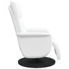 vidaXL Fauteuil inclinable avec repose-pieds blanc similicuir