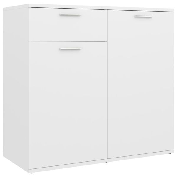 vidaXL Buffet blanc 80x36x75 cm bois d'ing&eacute;nierie
