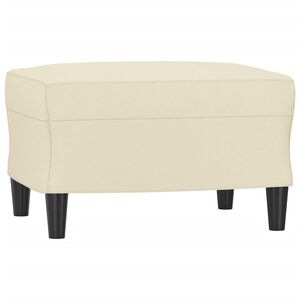 vidaXL Repose-pied Cr&egrave;me 60x50x41 cm Similicuir