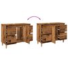 vidaXL Armoire d'évier vieux bois 80x33x60 cm bois d'ingénierie