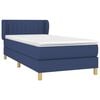vidaXL Sommier &agrave; lattes de lit avec matelas Bleu 90x200 cm Tissu