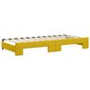 vidaXL Lit de jour avec gigogne et matelas jaune 90x200 cm velours