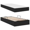 vidaXL Lit avec rangement et matelas Noir 90 x 200 cm Polyester