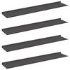 vidaXL &Eacute;tag&egrave;re flottante 4 pc Noir 100 x 18 x 2,5 cm Acier