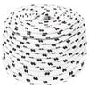 vidaXL Corde de bateau tress&eacute; Blanc 8 mmx25 m Polyester