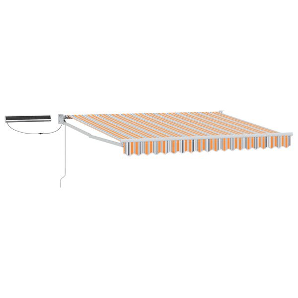 vidaXL Auvent r&eacute;tractable &eacute;lectrique Bleu et Orange 3,5 x 2 m