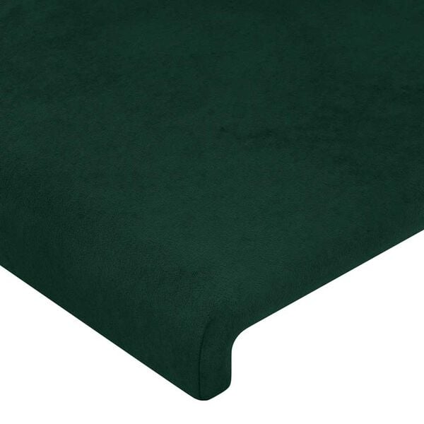 vidaXL T&ecirc;te de lit Vert fonc&eacute; 160x5x118/128 cm Velours