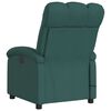 vidaXL Fauteuil de massage inclinable &eacute;lectrique Vert fonc&eacute; Tissu