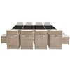 vidaXL Ensemble &agrave; manger d&rsquo;ext&eacute;rieur et coussins 13 pcs R&eacute;sine tress&eacute;e