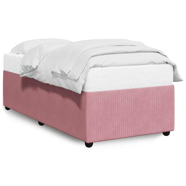vidaXL Cadre de lit sans matelas rose 90x190 cm velours