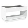 vidaXL Table basse avec LED infini blanc 90x50x50 cm