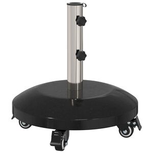 vidaXL Socle en granit avec roulettes pour poteau de 40-50 mm 29 kg