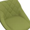 vidaXL Chaise pivotante de salle &agrave; manger Vert clair Velours