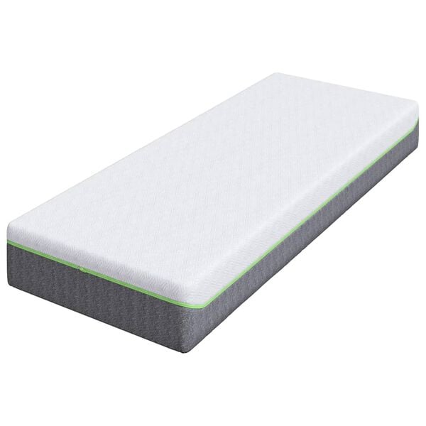 vidaXL Matelas Blanc et Gris 80 x 200 cm Tissu jacquard