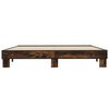 vidaXL Cadre de lit sans matelas ch&ecirc;ne fum&eacute; 180x200 cm
