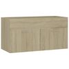 vidaXL Armoire d'&eacute;vier Ch&ecirc;ne sonoma 90x38,5x46 cm Bois d&rsquo;ing&eacute;nierie
