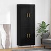 vidaXL Haut Armoire Ch&ecirc;ne noir 69,5 x 34 x 180 cm Bois d'ing&eacute;nierie