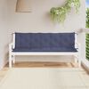 vidaXL Coussins de banc de jardin lot de 2 bleu marine 180x50x7 cm