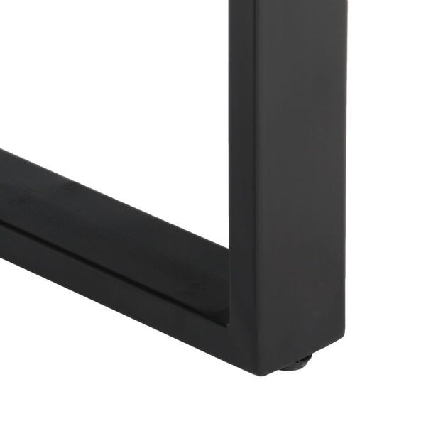 vidaXL Banc 160 cm Marron et noir Cuir v&eacute;ritable de ch&egrave;vre