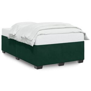 vidaXL Cadre de lit sans matelas vert fonc&eacute; 120x190 cm velours