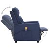 vidaXL Fauteuil de massage Bleu Tissu