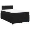 vidaXL Sommier &agrave; lattes de lit avec matelas Noir 120x200 cm Velours