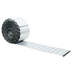 vidaxl Bordure de Pelouse 5 m x 15 cm Acier galvanis&eacute; Argent&eacute;