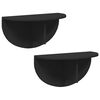 vidaXL &Eacute;tag&egrave;re Murale 2 pc Noir 48 x 24 x 24 cm Bois d'ing&eacute;nierie