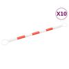 vidaXL Barres de c&ocirc;nes de circulation r&eacute;tractables 10pcs ABS 116-197cm
