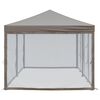 vidaXL Tente de réception pliable avec parois Taupe 3x6 m