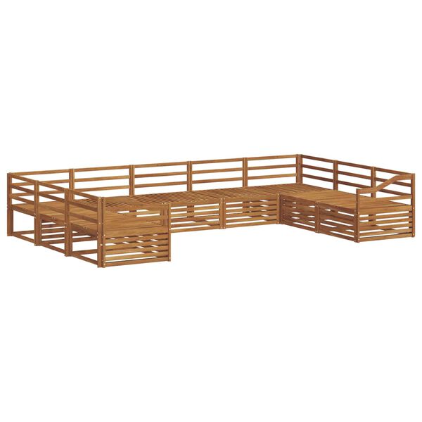 vidaXL Ensembles de canap&eacute;s 9 pcs Naturel Bois d'Acacia Massif