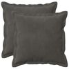 vidaXL Housse de coussin 2 pcs HOUTEN Gris fonc&eacute; 40 x 40 cm Velours
