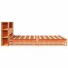 vidaXL Lit biblioth&egrave;que sans matelas cire marron 135x190cm bois massif