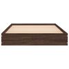 vidaXL Cadre de lit sans matelas ch&ecirc;ne marron 75x190cm bois ing&eacute;nierie