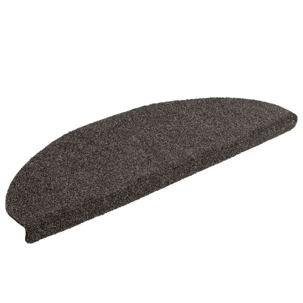 vidaXL Tapis d'escalier autocollants 30 pi&egrave;ces 65 x 21 x 4 cm Anthracite Demi-rond Grand
