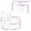 vidaXL Fauteuil inclinable &eacute;lectrique Cr&egrave;me Tissu