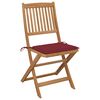 vidaXL Chaises pliables de jardin lot de 2 avec coussins Bois d'acacia