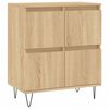 vidaXL Buffets 2 pcs ch&ecirc;ne sonoma bois d'ing&eacute;nierie