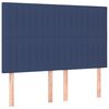 vidaXL T&ecirc;te de lit Bleu 144x5x118/128 cm Tissu