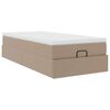 VidaXL Cadre de lit ottoman et matelas cappuccino 80x200 cm similicuir