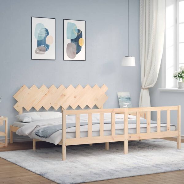 vidaXL Cadre de lit sans matelas 200x200 cm bois massif de pin