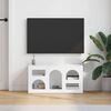 vidaXL Meuble TV Blanc 80 x 35 x 40 cm Bois d'ing&eacute;nierie
